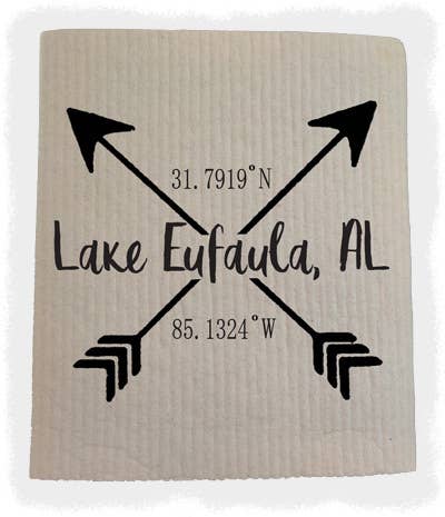 Arrows Lat/Long - Sponge Cloth