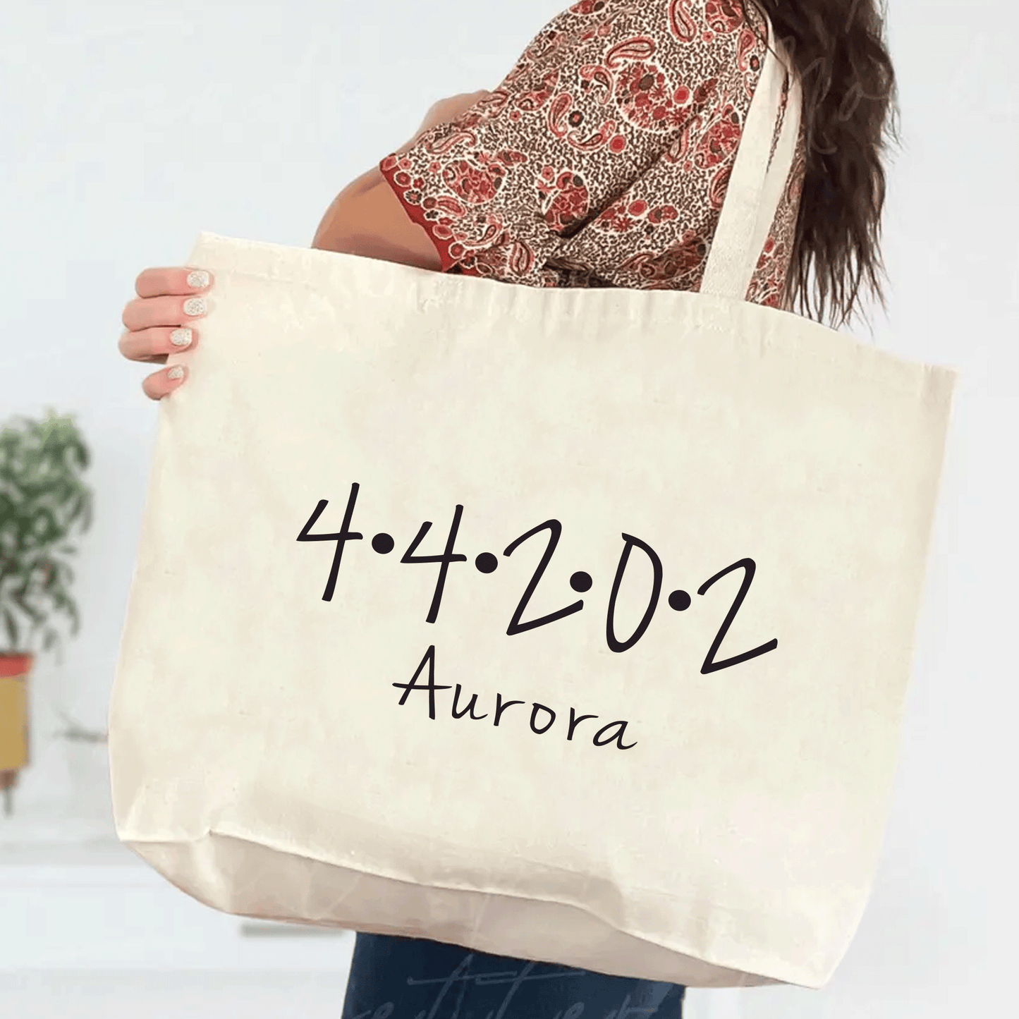 Zip Code Dots - Large Tote