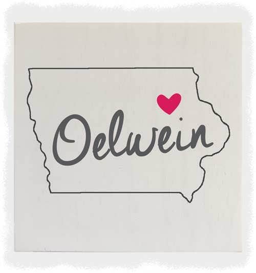 State Shape Heart City - 8" x 8 x 5/8"