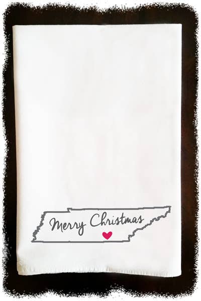 Merry Christmas Heart City - 30" x 30"