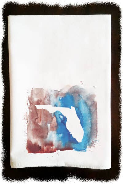 State Watercolor-Towel