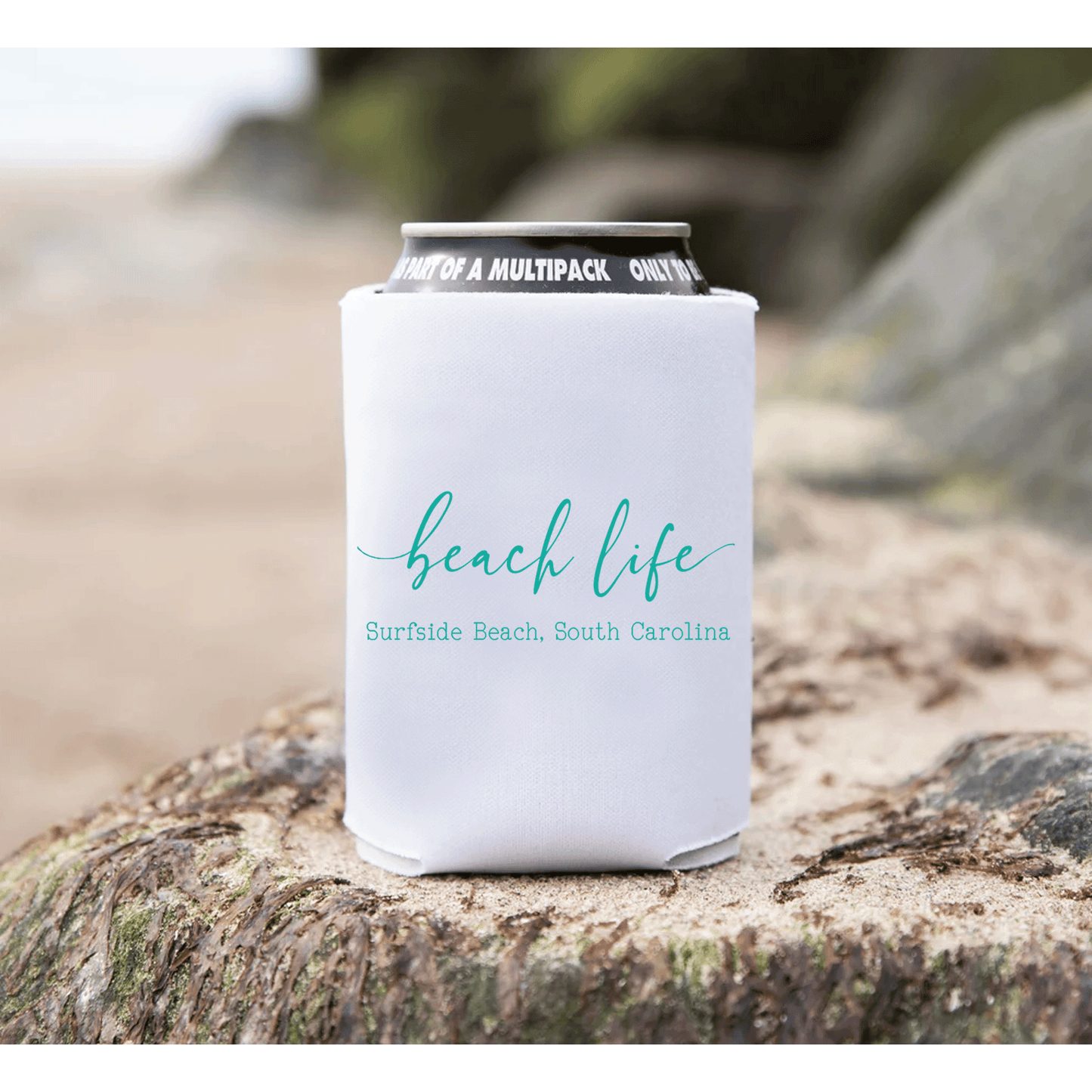 Beach Life - White Koozie