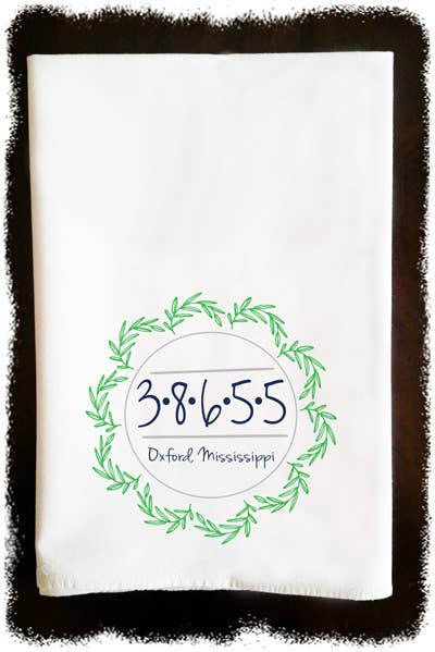 Zip Code Wreath - 30" x 30"