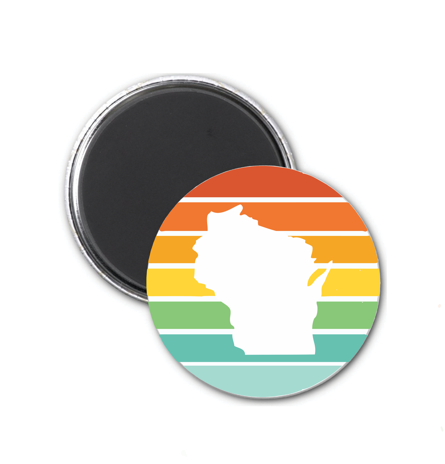 State Rainbow Round Magnet