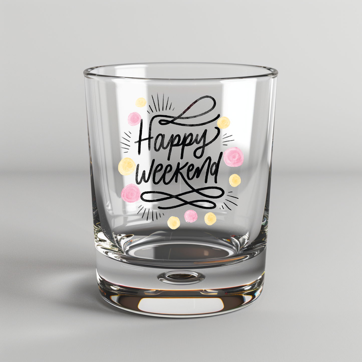 Happy Weekend - Rocks Glass