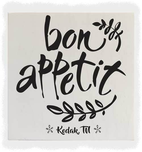 Bon Appetit - 8" x 8 x 5/8"