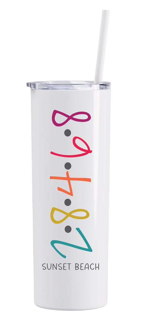 Zip Code Dots - Skinny Tumbler