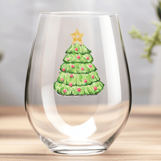 Christmas Tree - Wine Glass