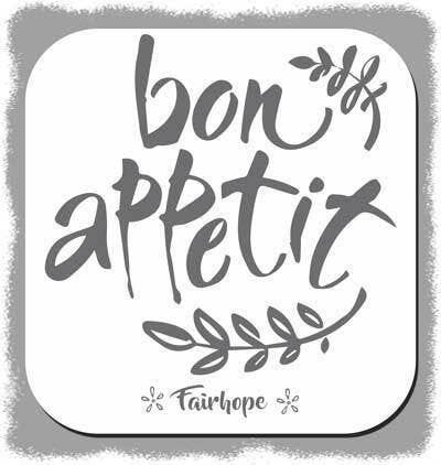 Bon Appetit - 3.5" x 3.5"