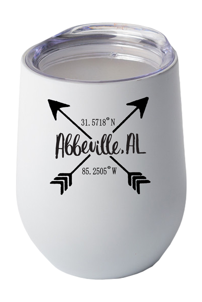 Arrows Lat / Long - Wine Tumbler