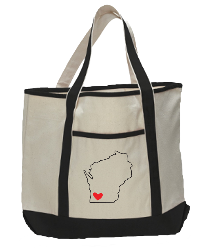 State Shape Heart City Bag