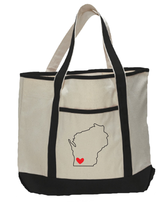 State Shape Heart City Bag