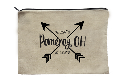 Arrows Lat Long - Zipper Pouch