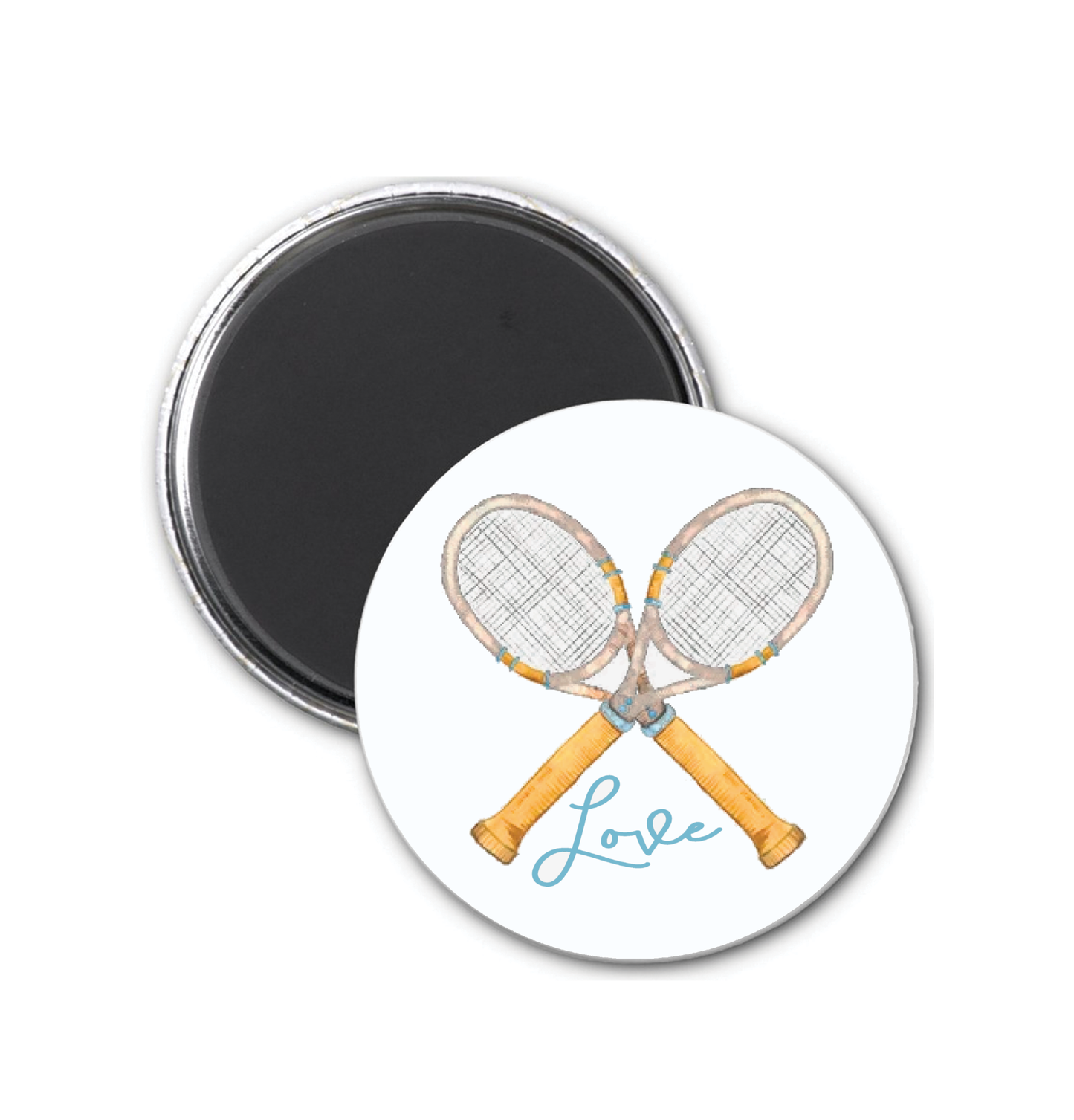 Tennis Love Round Magnet