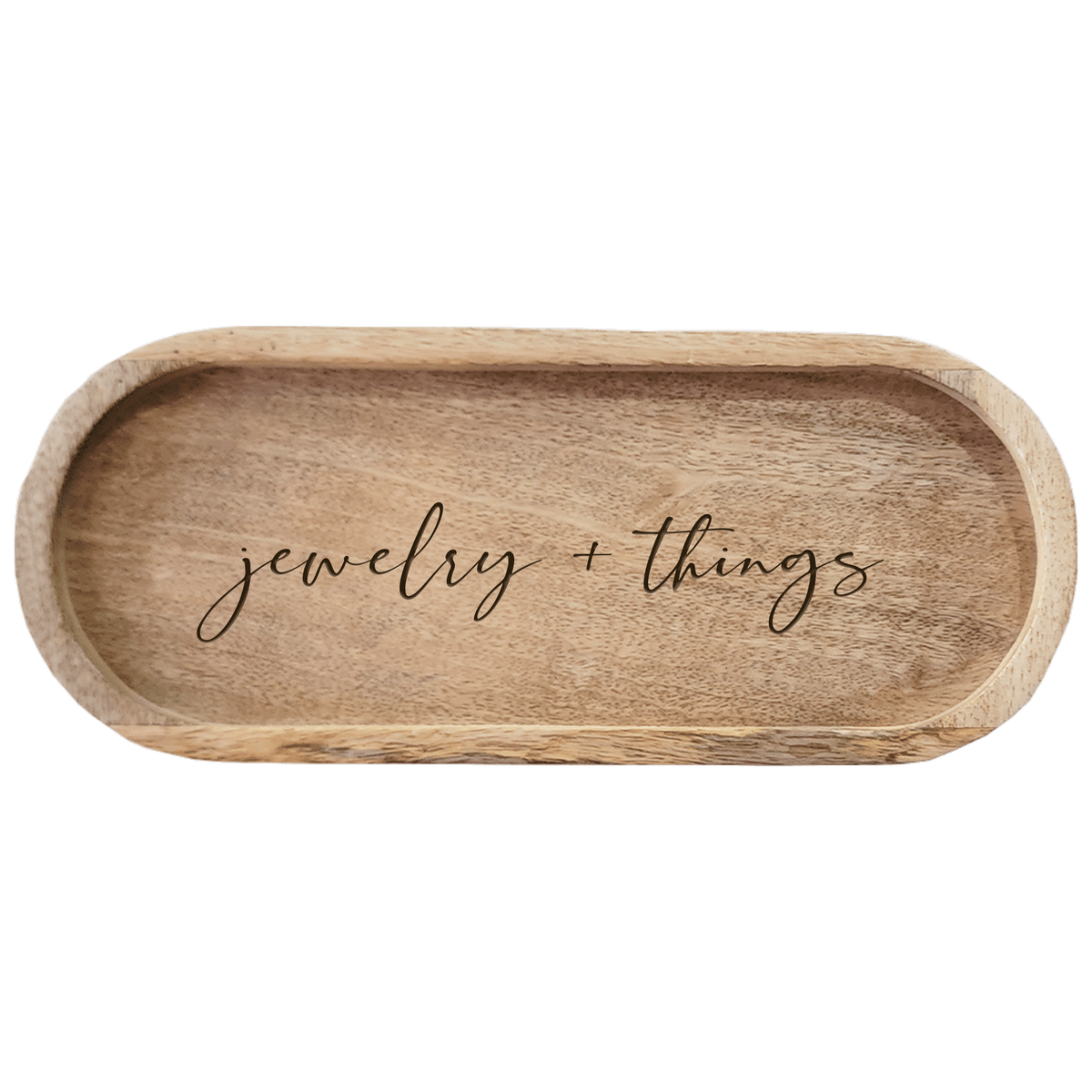 Jewelry Things - Oval Wood Tray