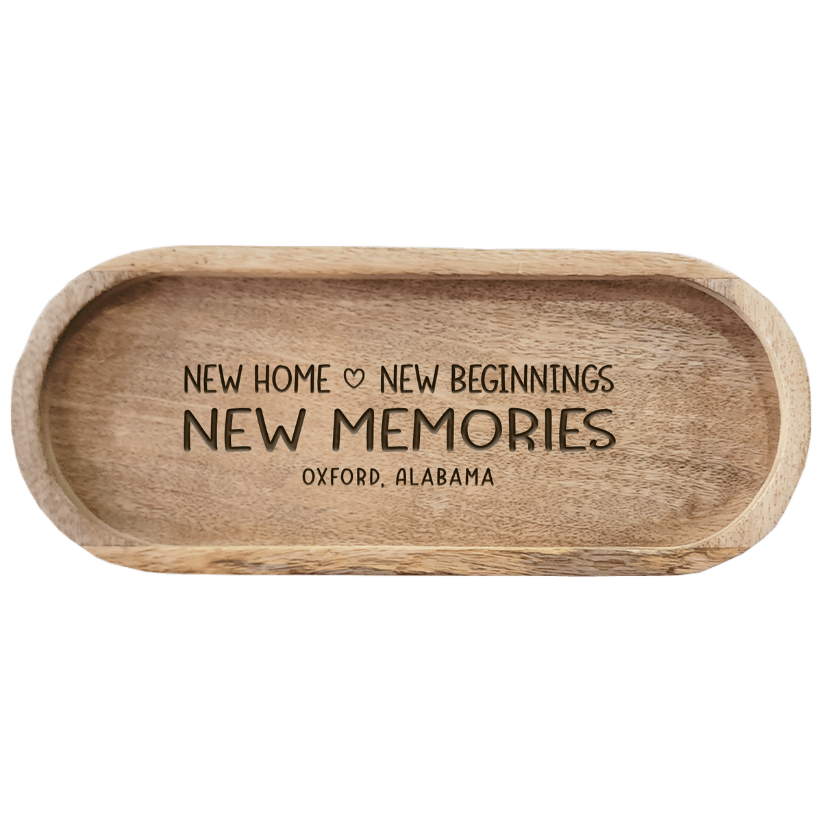 New Beginnings - Oval Wood Tray